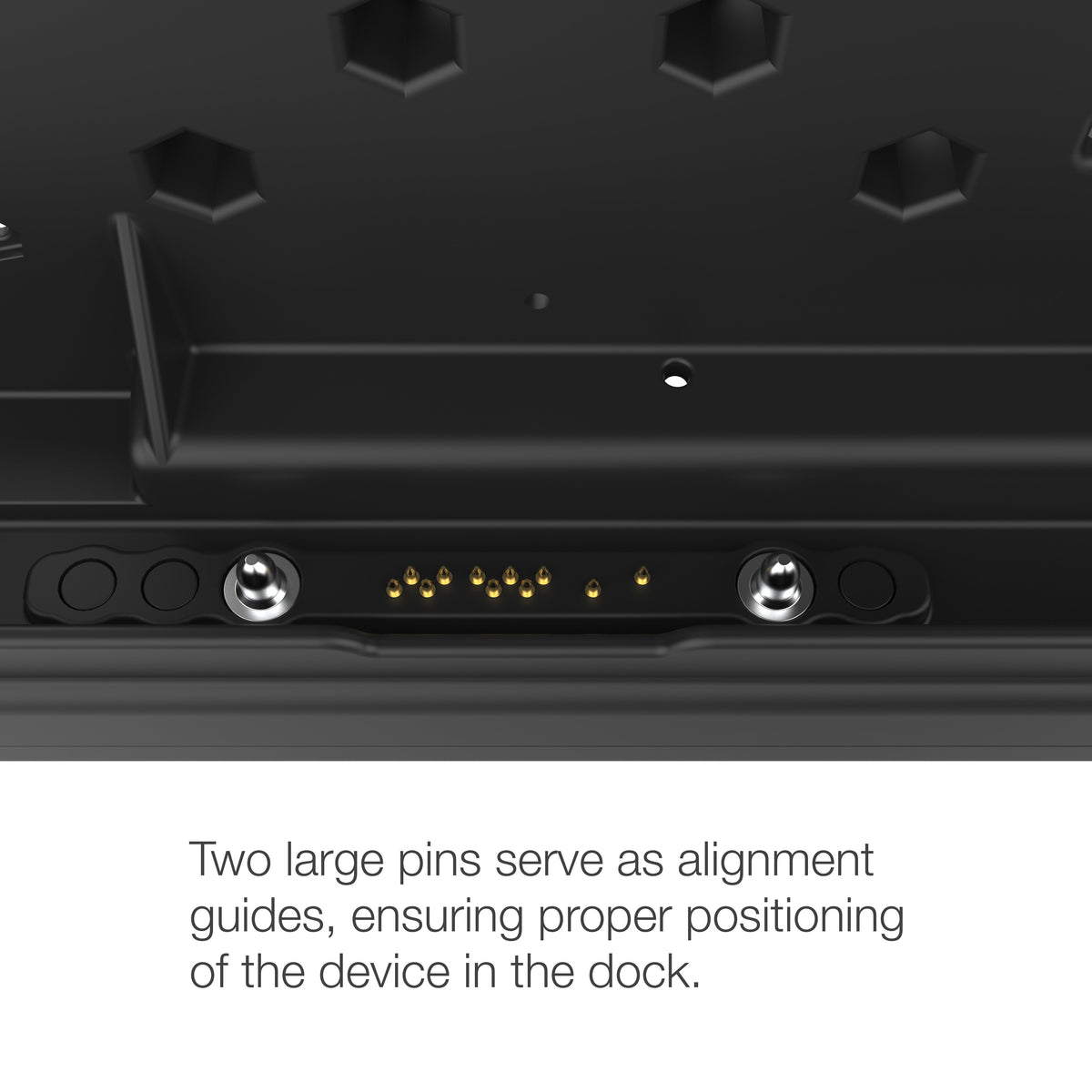 RAM Mounts key-locking Form-Fit powered dock for Getac ZX80 rugged tablet – another angle