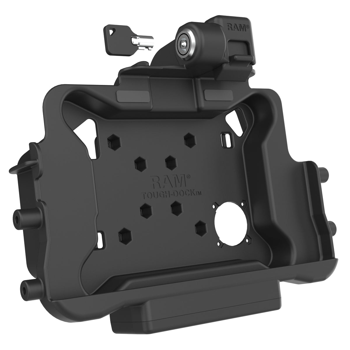 RAM Mounts key-locking power + data dock for Honeywell ScanPal EDA10A tablet – additional view