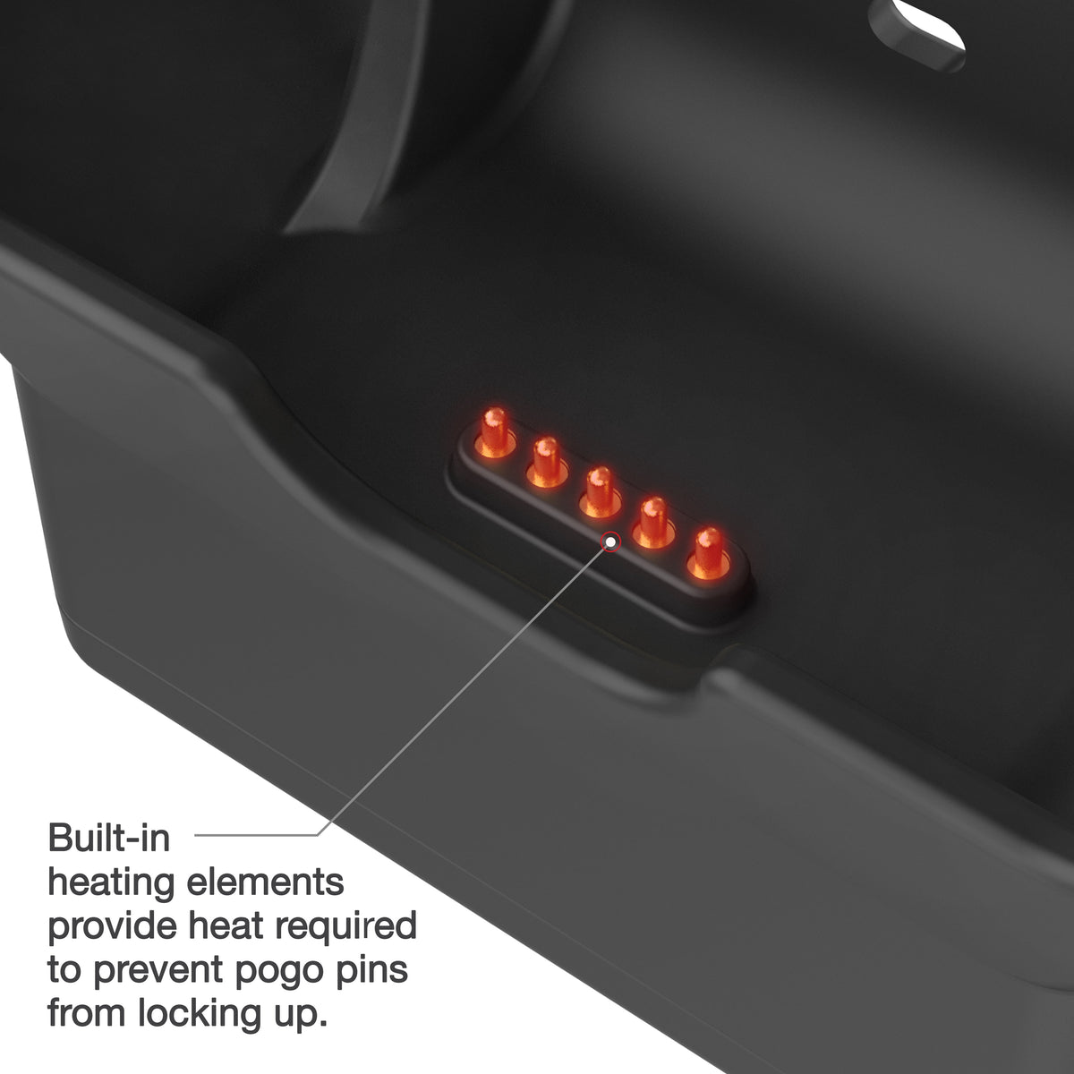 RAM Mounts powered dock + USB-a with heated pins for Honeywell CT40, CT45 and CT47 – additional view