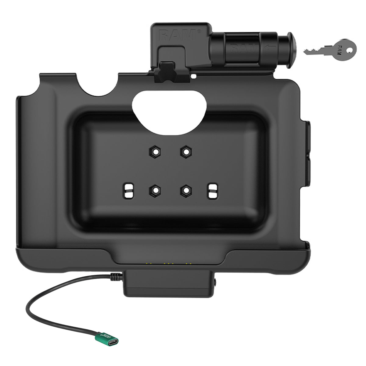 RAM Mounts Locking USB-C Powered Dock for Samsung Tab Active5 Pro and 4 Pro – detail view