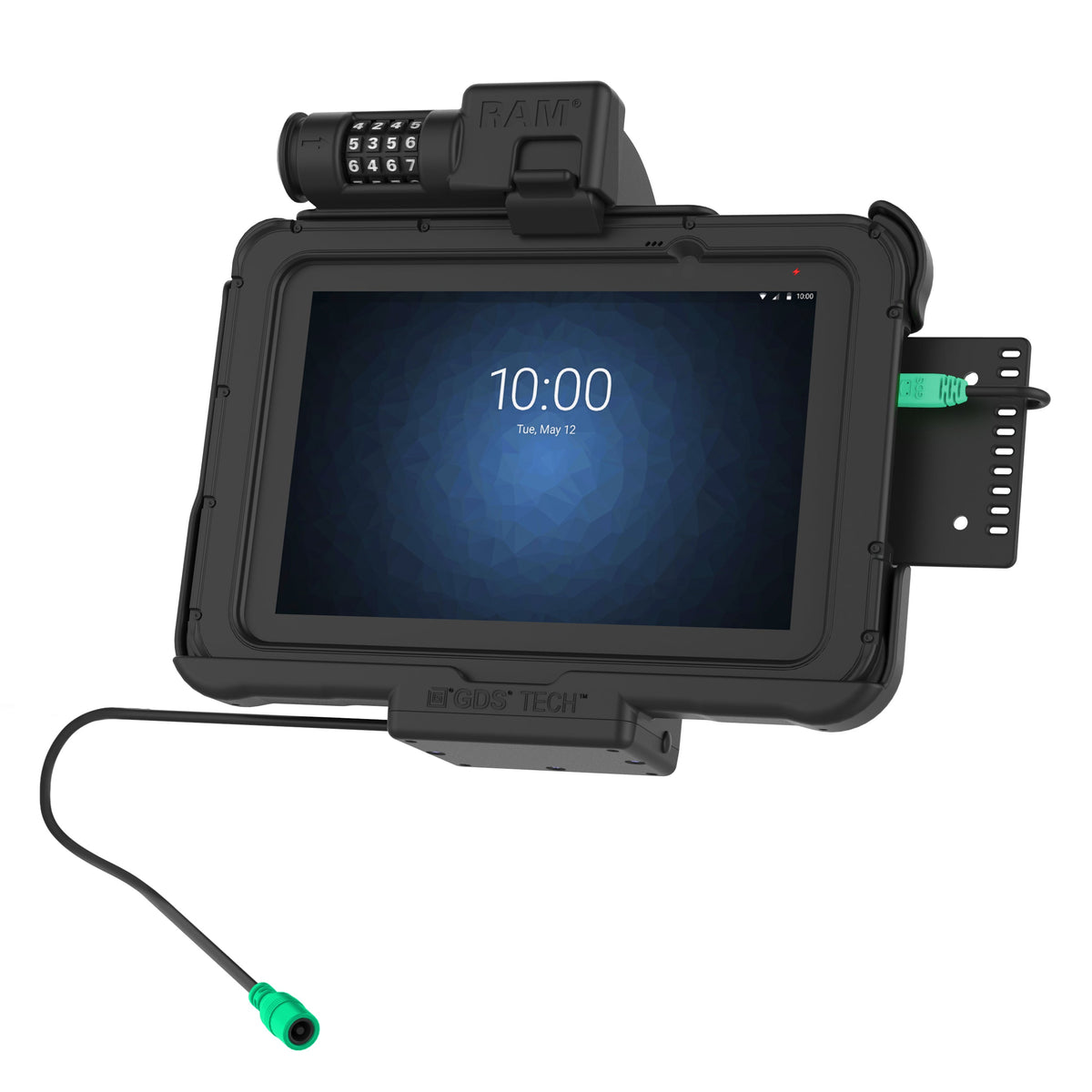 RAM Mounts combination-locking GDS powered dock for Zebra ET5x 8.3" and 8.4" rugged tablets – product photo