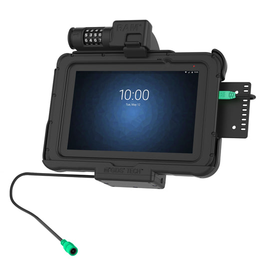 RAM Mounts combination-locking GDS powered dock for Zebra ET5x 8.3" and 8.4" rugged tablets – product photo