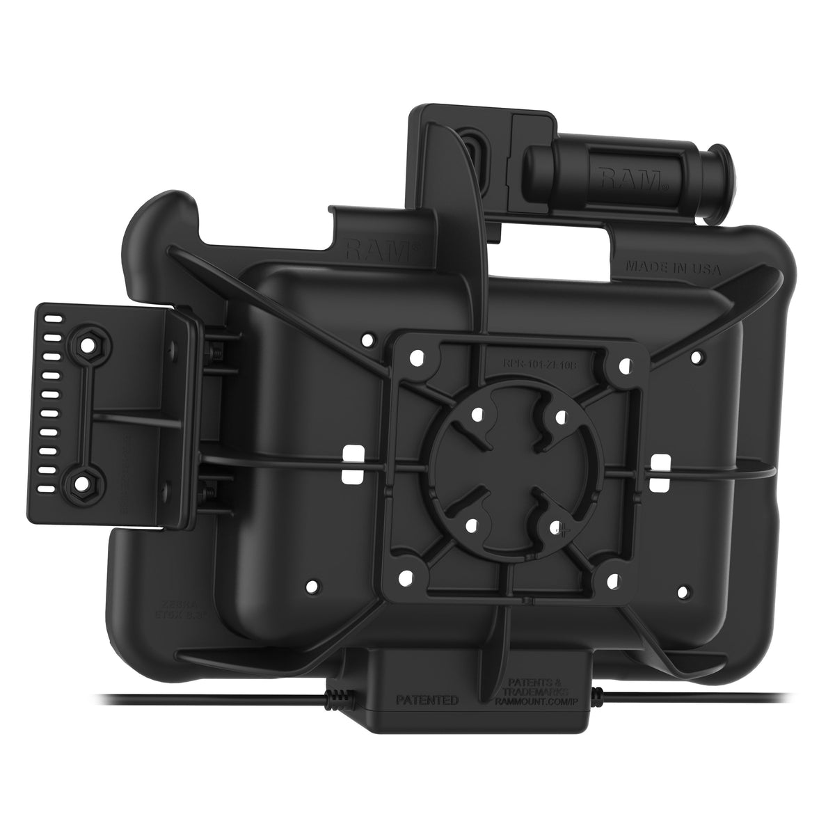 RAM Mounts key-locking GDS power + data dock with USB-A for Zebra ET5x 8.3" and 8.4" rugged tablets – additional view