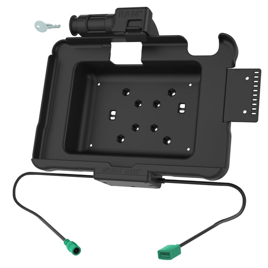 RAM Mounts key-locking GDS power + data dock with USB-A for Zebra ET5x 10.1" rugged tablets – alternative view