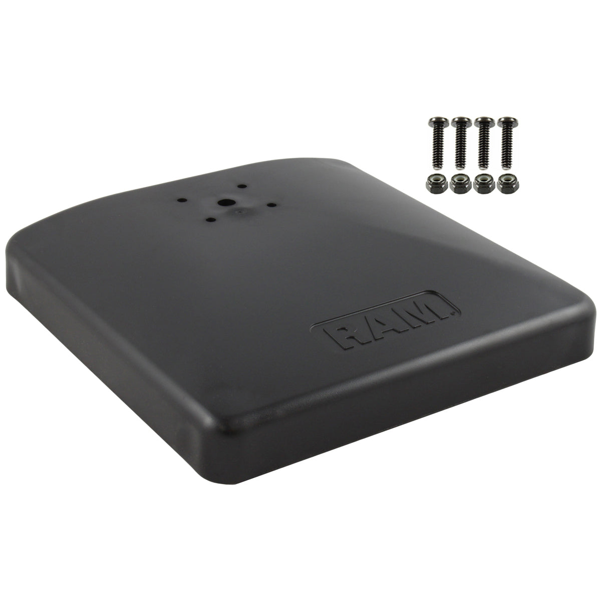RAM Mounts weighted composite square platform base with AMPS hole pattern – product photo