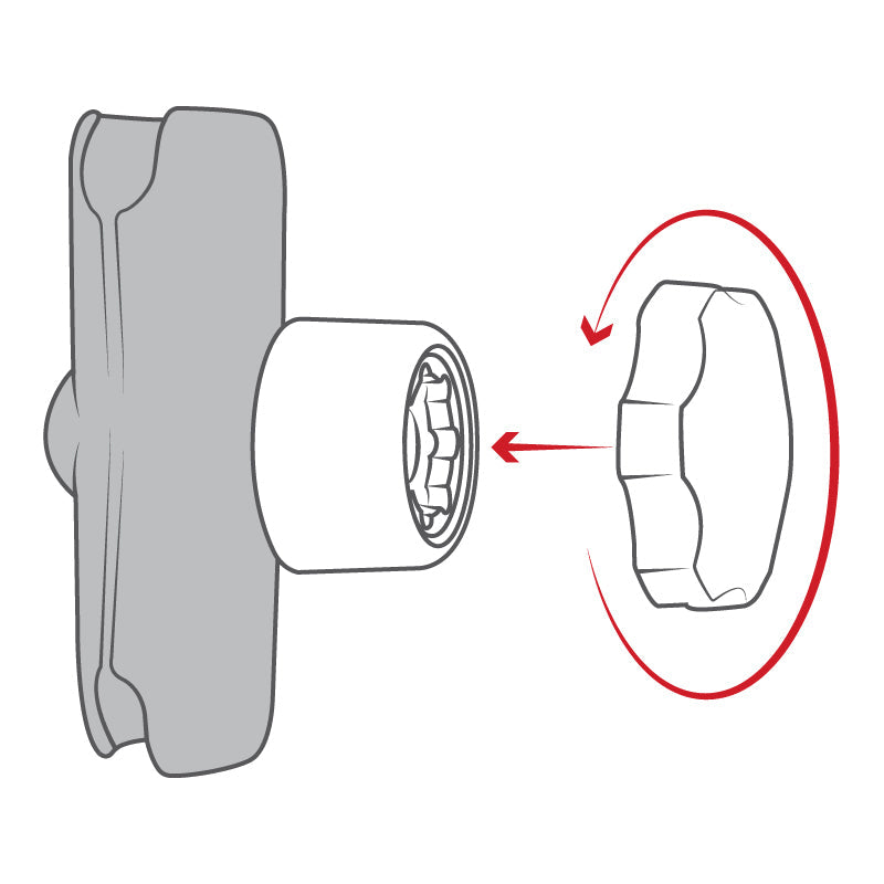 RAM Mounts Pin-Lock knob for C-size RAM arms – further view