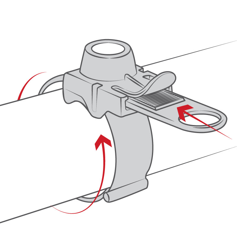 RAM Mounts EZ-Strap rail mount with Snap-Link double ball and diamond base adapter – another view