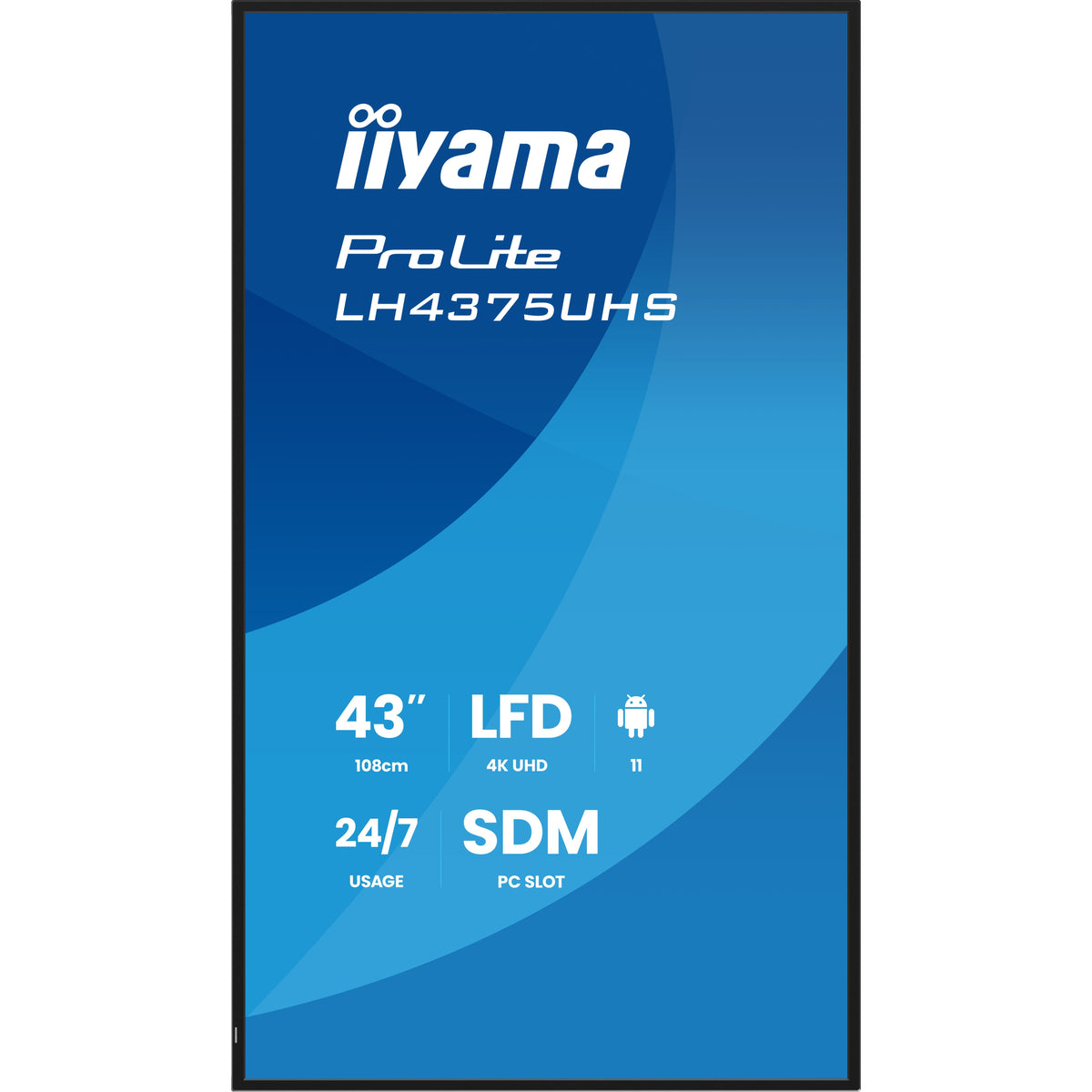 iiyama ProLite LH4375UHS-B2AG 43" 4K Digital Signage Display – official product photo 3 (LH4375UHS-B2AG)