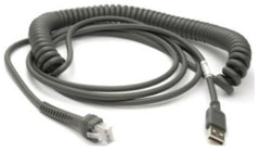 Zebra USB cable, shielded, 4.6 m, coiled, Series A (CBA-U29-C15ZBR)