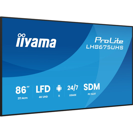 iiyama ProLite LH8675UHS-B2AG 86" 4K Digital Signage Display – official product photo 3 (LH8675UHS-B2AG)