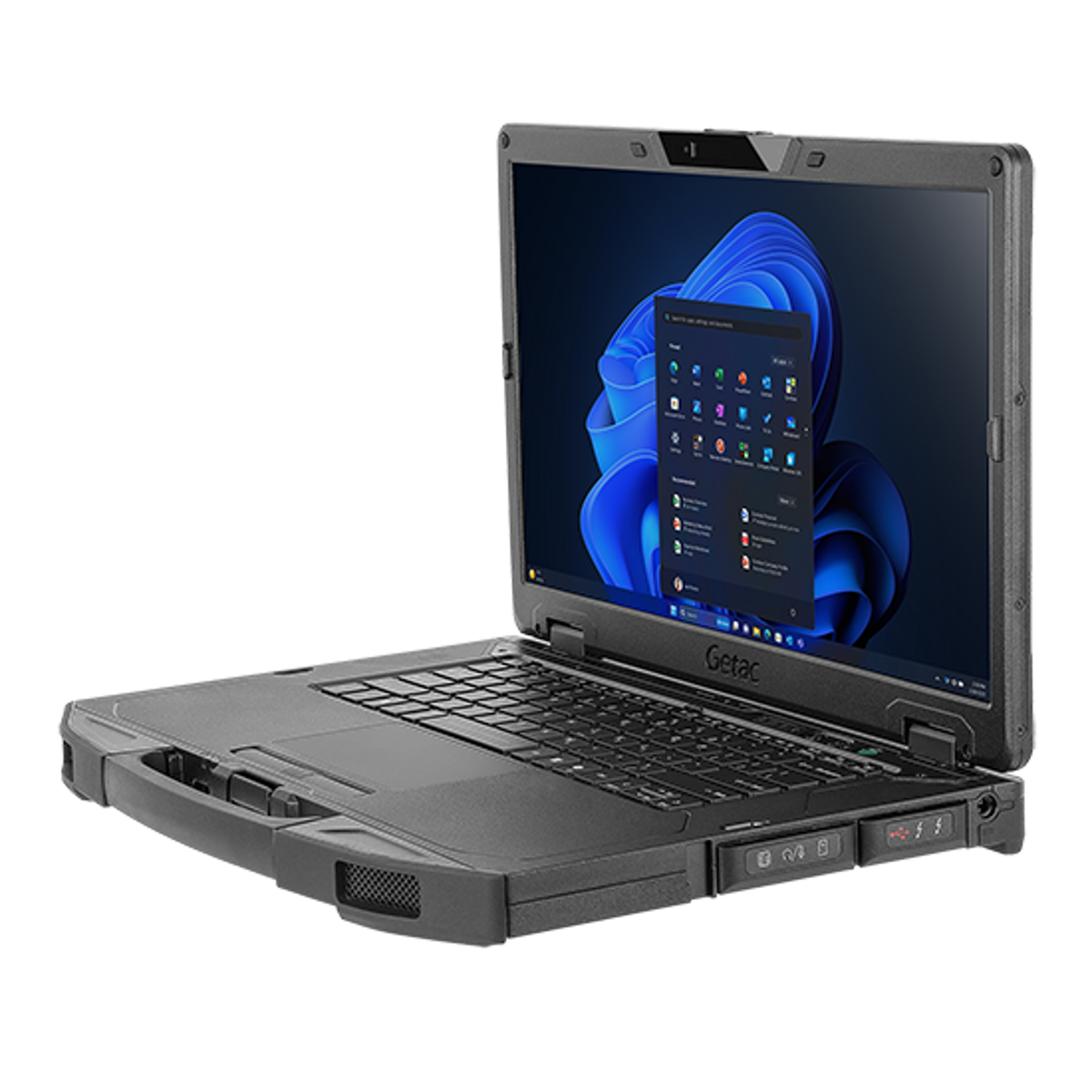 Getac S510 SU1N7CQ4SDCX right three-quarter view with sealed port covers