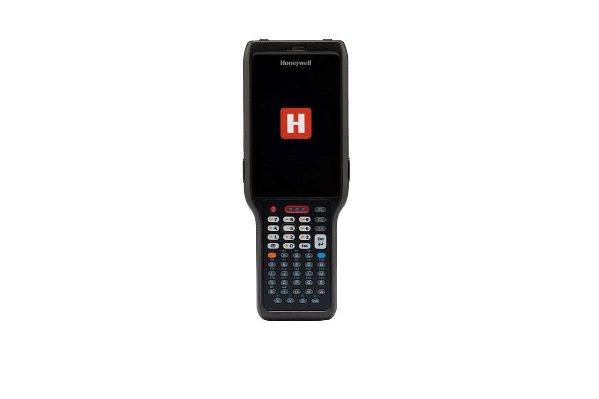 Honeywell CK62 rugged Android mobile computer, 47-key alphanumeric keypad, S0803 2D imager, Wi-Fi only (CK62-X00-5ES1ACG) – front view, start screen