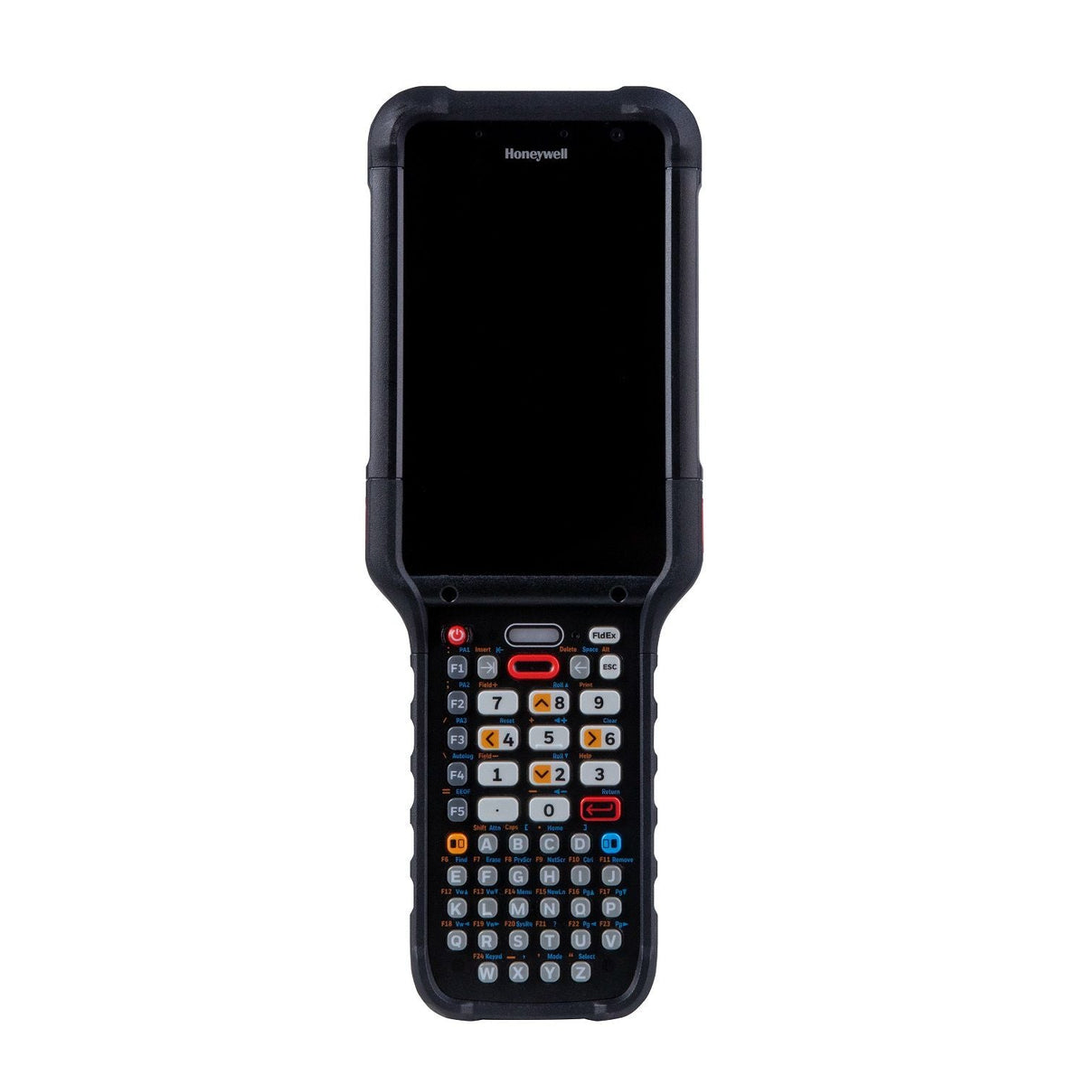 Honeywell CK67 ultra-rugged Android mobile computer, 51-key alphanumeric keypad, FlexRange S0703 2D imager, Wi-Fi only, ATEX Zone 2/22 version (CK67-X0N-58A1A1G) – front view