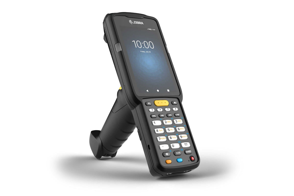 Zebra MC3300x rugged keypad mobile computer, pistol grip, 29-key numeric keypad (MC330L-GJ2EG4RW) – front view