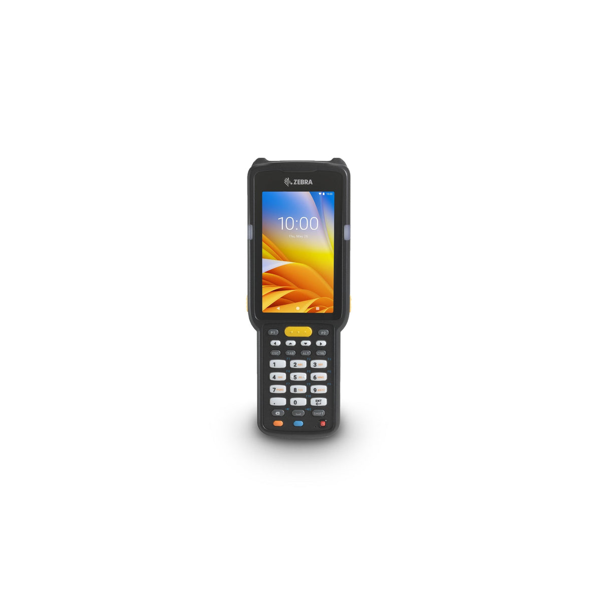 Zebra MC3300x rugged keypad mobile computer, straight shooter, 29-key numeric keypad (MC330L-SG2EG4RW) – front view, earlier screen