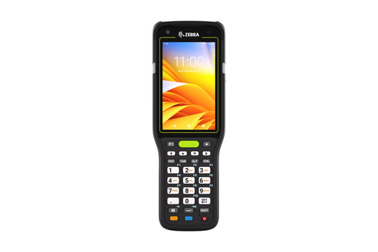 Zebra MC3450 rugged 5G keypad mobile computer, straight shooter, 29-key numeric keypad (MC345B-3S1M52SS-A6) – front view