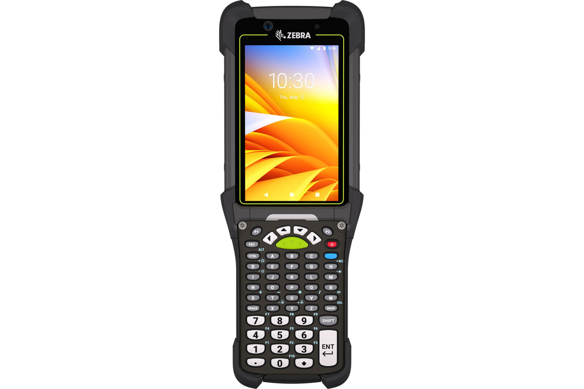Zebra MC9450 rugged 5G keypad mobile computer, pistol grip, 53-key standard alphanumeric keypad (MC945B-3G1J6DSS-A6) – front view