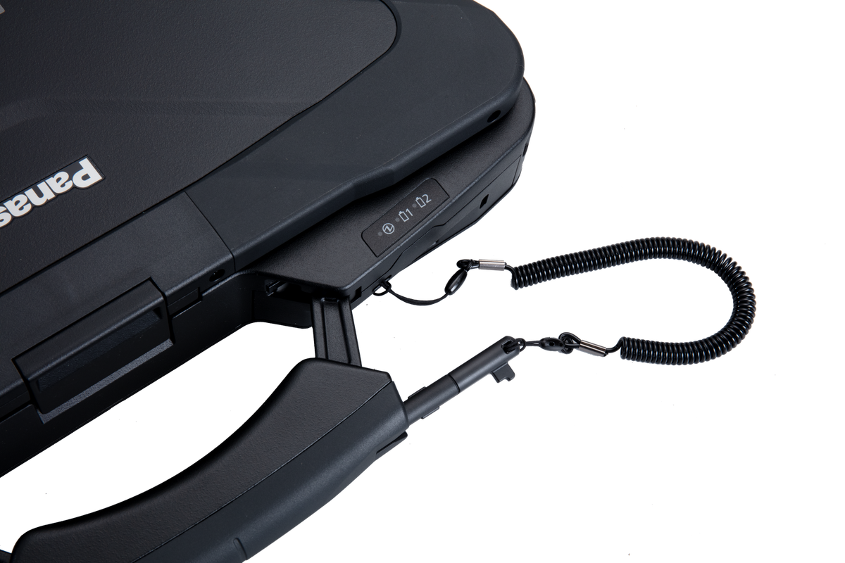 Panasonic TOUGHBOOK 40 mk2 (Core Ultra 7, UK keyboard, 5G) carry handle with tethered capacitive stylus pen