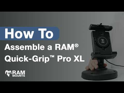 RAM Mounts Quick-Grip Pro XL Phone Holder with B-Size Ball (RAM-HOL-PD7BU) – official RAM Mounts video