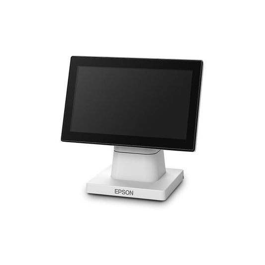 Epson DM-D70 white customer display, left angle, landscape