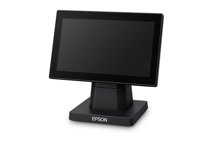 Epson DM-D70 black customer display, left angle, landscape