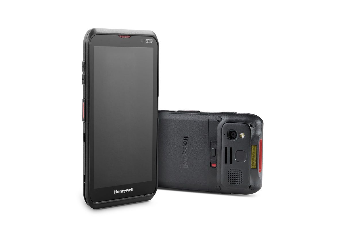 Honeywell ScanPal EDA56 Android mobile computer, Wi-Fi, S0703 2D imager (EDA56-00AE6BN21RK) – back and side view