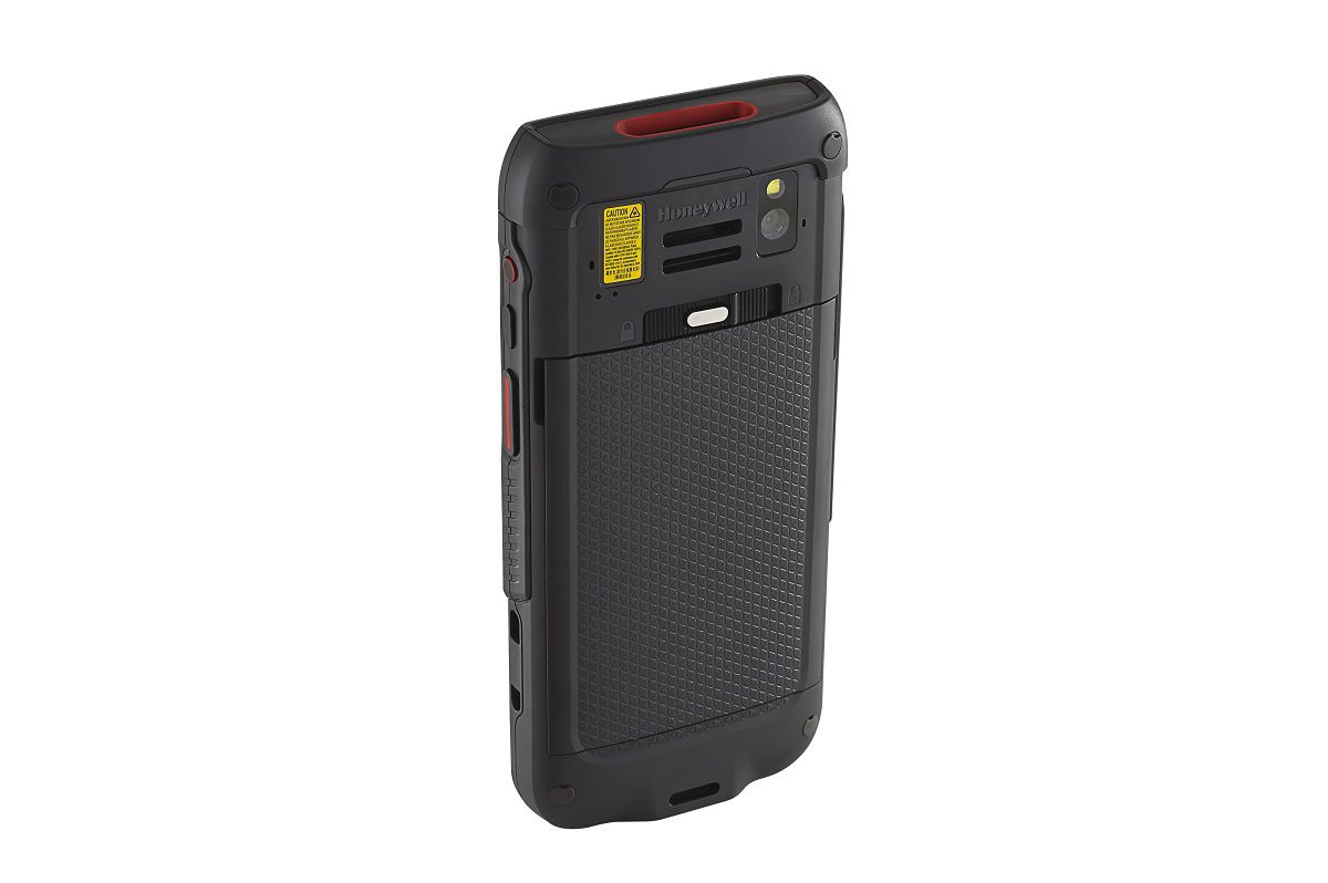 Honeywell CT47 5.5-inch all-touch Android mobile computer, black, extended-range 2D imager, 5G + Wi-Fi, 8 GB / 128 GB, ATEX Zone 2/22 (CT47-X1N-5ED1E1G) – back view