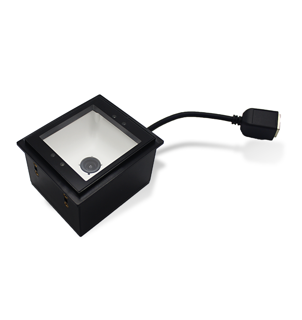 Newland FM3080 Hind fixed-mount 2D scanner, USB kit (NLS-FM3080V2-20) – with interface cable attached