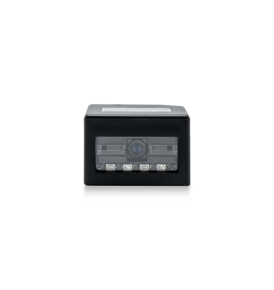 Newland FM100 fixed-mount 1D CCD scanner, RS-232 kit with power adapter (NLS-FM100GD-RC) – front view of the scan window