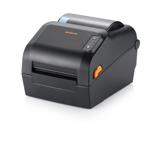 BIXOLON XD5-43IId 4-inch direct thermal desktop label printer, black (XD5-43IIdEBK/BEG) – front view