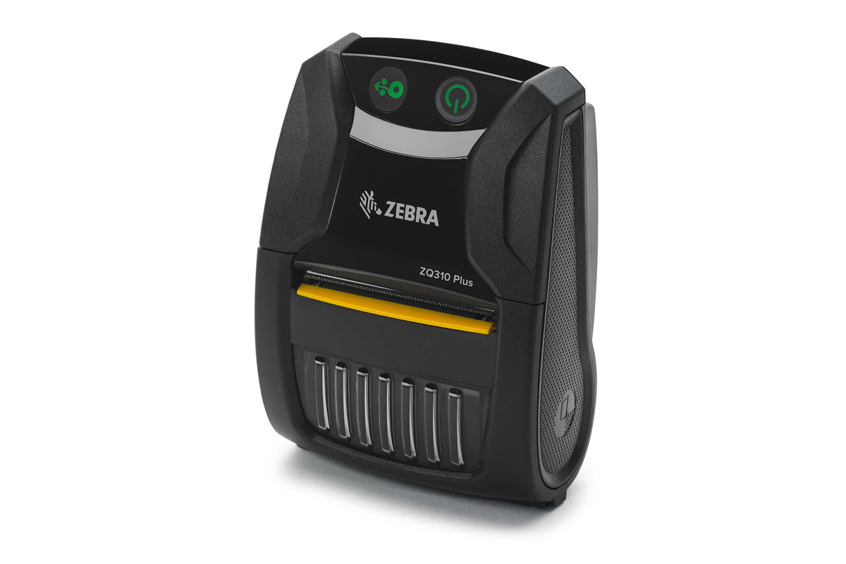 Zebra ZQ310 Plus mobile receipt printer, outdoor model, Bluetooth, linerless (ZQ31-A0E14TE-00) – 3/4 view