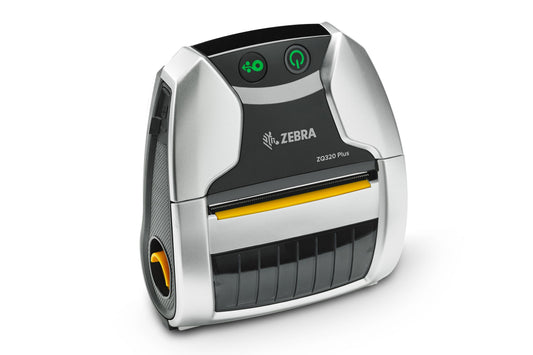 Zebra ZQ320 Plus mobile receipt and label printer, indoor model, Wi-Fi + Bluetooth (ZQ32-A0W03RE-00) – 3/4 view