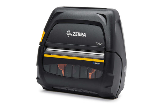 Zebra ZQ521 mobile receipt and label printer, black, Wi-Fi + Bluetooth, extended battery (ZQ52-BUW002E-00) – 3/4 view