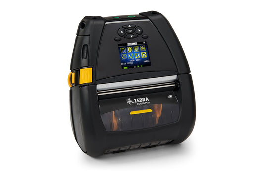 Zebra ZQ630 Plus mobile receipt and label printer, black, Bluetooth (ZQ63-AUFAE14-00) – front 3/4 view
