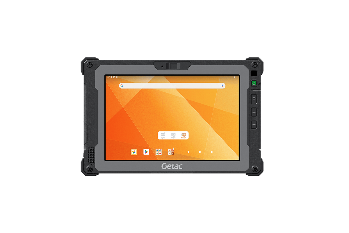 Getac ZX80 8" rugged Android tablet, 2D barcode imager (Z8A7FHGB1DXC) – front view