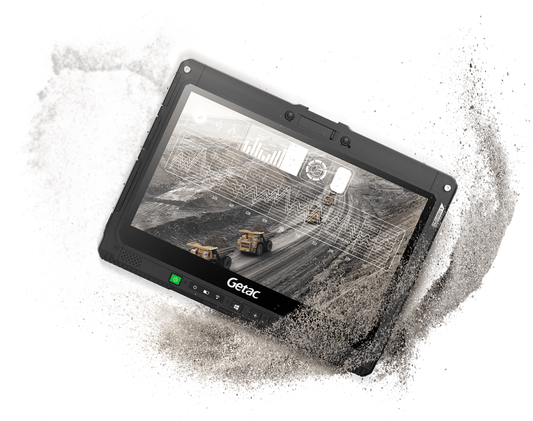 Getac K120 G3 12.5" rugged 2-in-1 tablet (KTA164V8XKXX) – angled front view
