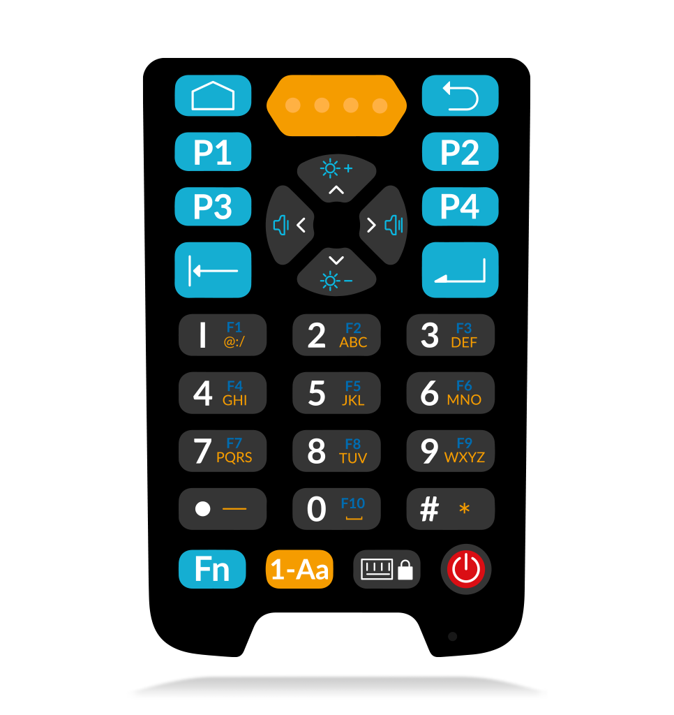 Newland N7 Cachalot Pro II Android mobile computer, 29-key keypad, near/far 2D imager (N7-Pro-W4-E2-A13) – 29-key keypad layout