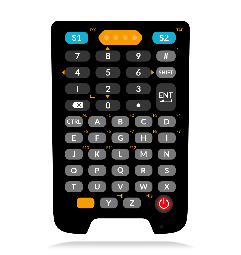 Newland N7 Cachalot Pro II Android mobile computer, 47-key keypad, 2D imager (N7-Pro-W4-S4-A13) – 47-key keypad layout
