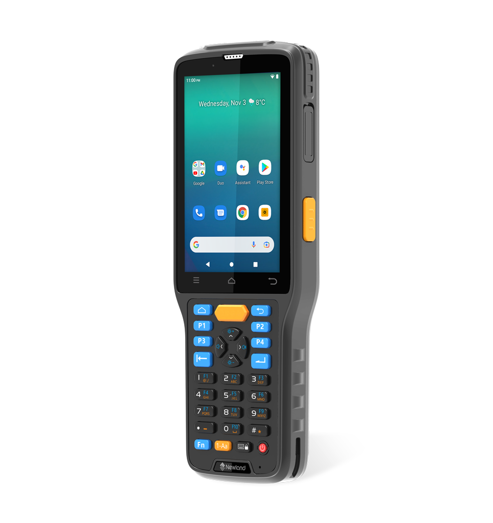 Newland N7 Cachalot Pro II Android mobile computer, 29-key keypad, near/far 2D imager (N7-Pro-W4-E2-A13) – perspective view
