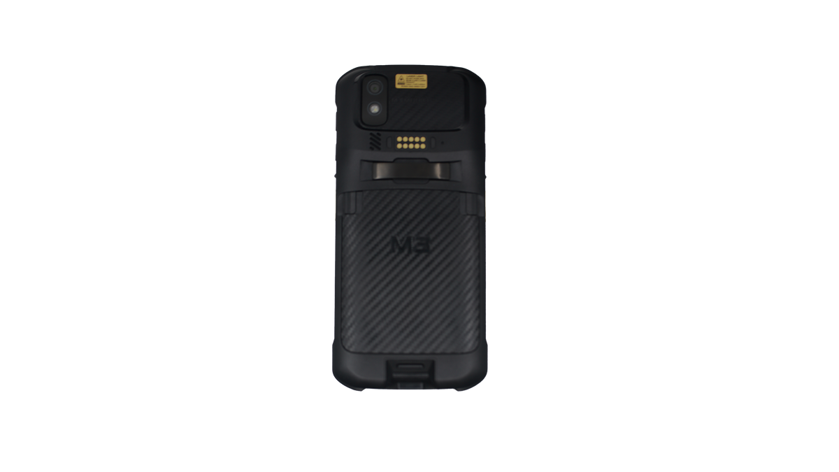 M3 Mobile SM24 X rugged Android full-touch mobile computer, 6" display, 2D imager, 4G LTE, black (SM244E-W2CHSS-HF) – back view