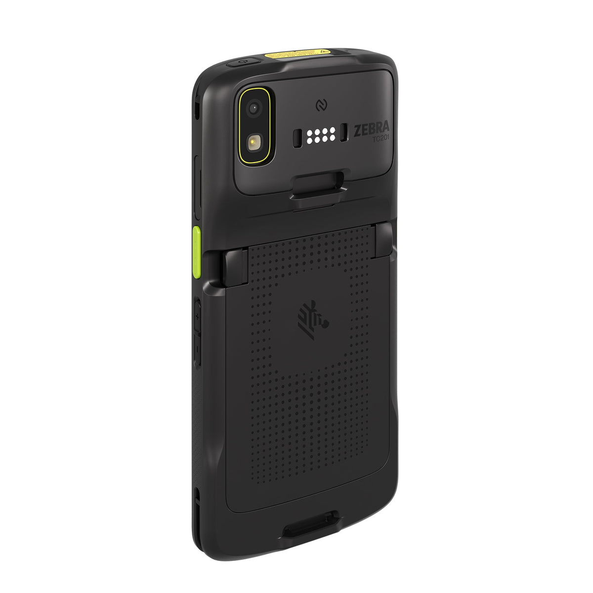 Zebra TC201 TC2010-083P4BA11-A6 rugged Android mobile computer – angled back view from the right