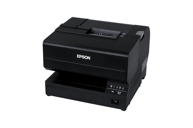 Epson TM-J7700 inkjet POS receipt printer, black (C31CF70301PH) – left 3/4 view