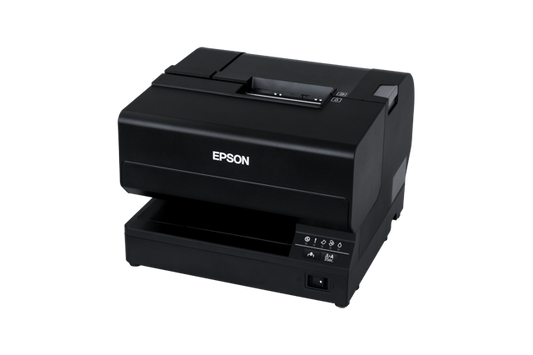 Epson TM-J7700 inkjet POS receipt printer, black (C31CF70301PH) – left 3/4 view