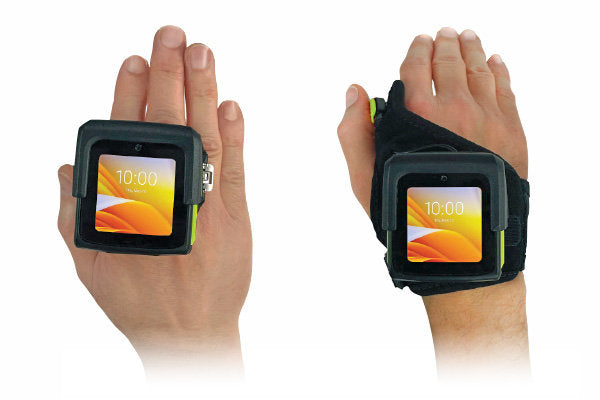 Zebra WS501 wearable computer, back of hand (WS5012-0B3J1020EA6) – worn on the hand