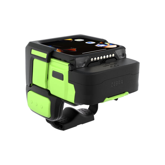 Zebra WS50 wearable computer, back of hand (WS5001-0D2J303PEEA) – back angled view