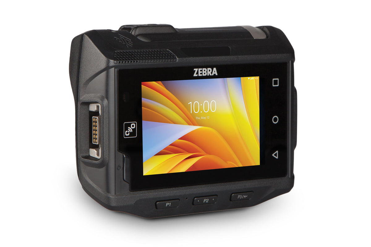 Zebra WT6300 wearable wrist computer, touch-only display (no keypad) (WT63B0-TX0QNERW) – right angled view